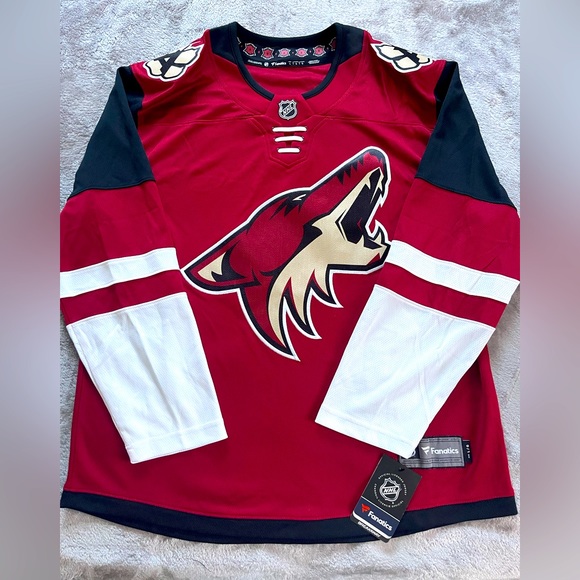 Fanactics NHL Arizona Coyotes Breakaway Away Hockey Jersey Red Men Size L NEW - Picture 1 of 8
